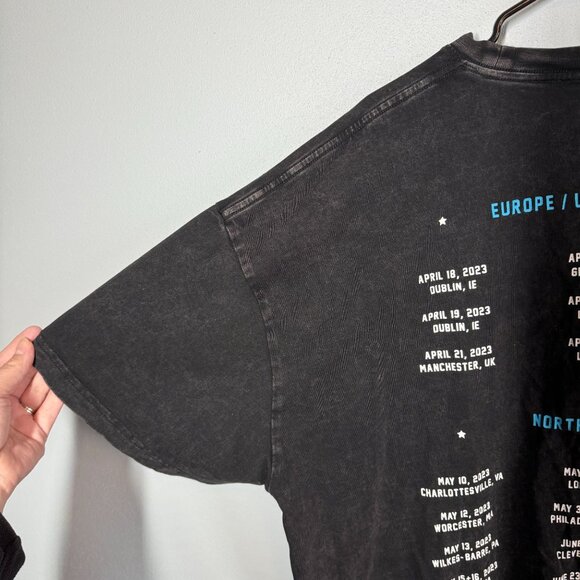 Zach Bryan Short Sleeve T-Shirt Burn Burn Burn Tour Size XXL 2XL Black Acid Wash - Picture 4 of 9